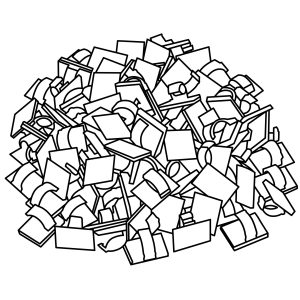 RBST Kabelclips wit - tekening